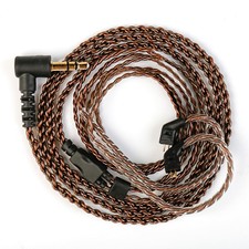 KZ AS10 Earphones IEM Cable, 1.2M Long in Ear Monitor CCA 1.2m, Brown
