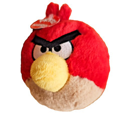 Angry Birds Red Bird 5" Plush Stuffed Animal Commonwealth Toy 2010 No Sound