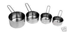 4  MEASURING CUPS STAINLESS STEEL FREE SHIPPING USA ONLY