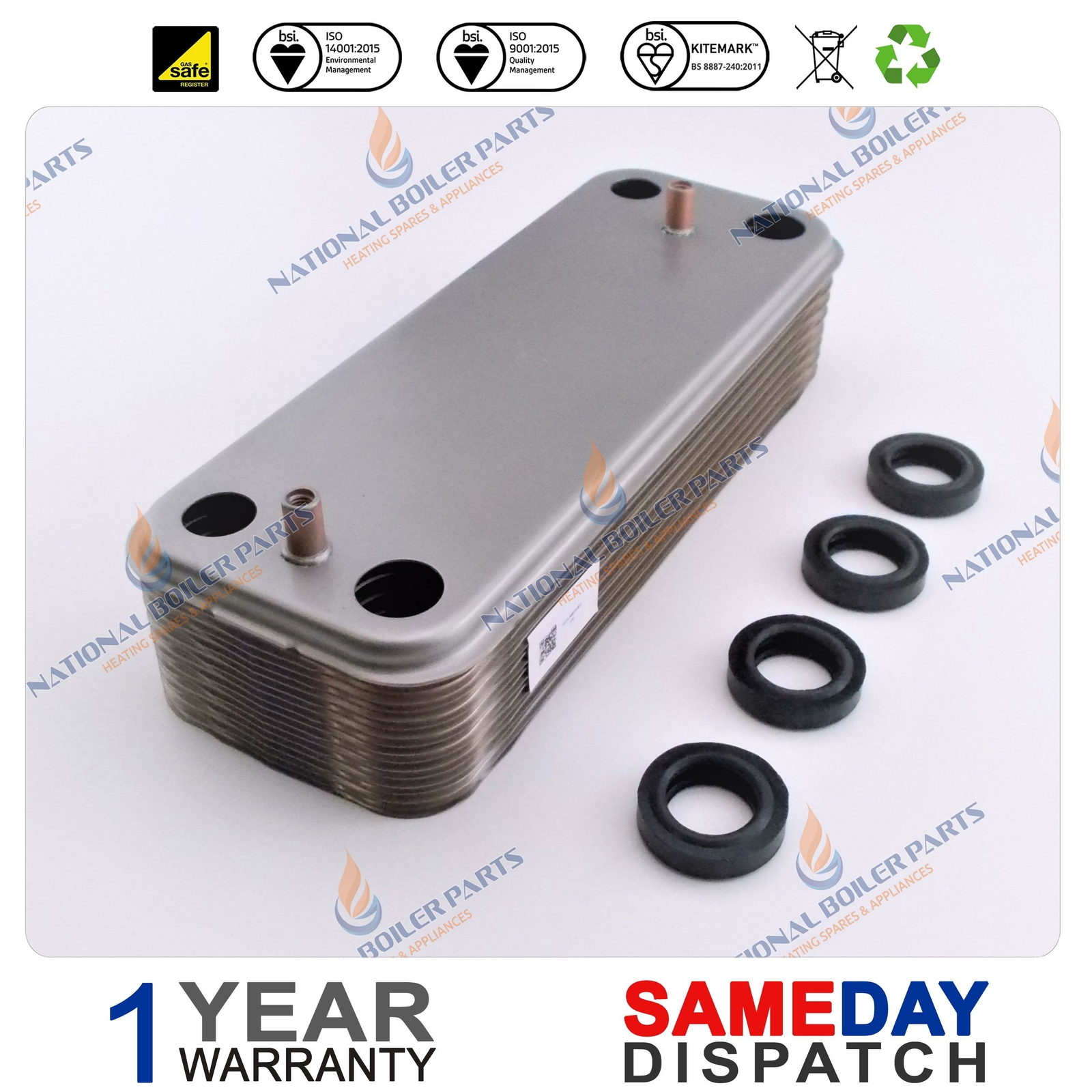 Potterton Performa 28 30HE DHW Heat Exchanger 16 Plates 248048 7225723