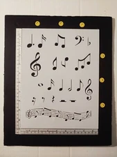 Sheet Music Musical Notes Note 8.5" x 11" Stencil FREE SHIPPING