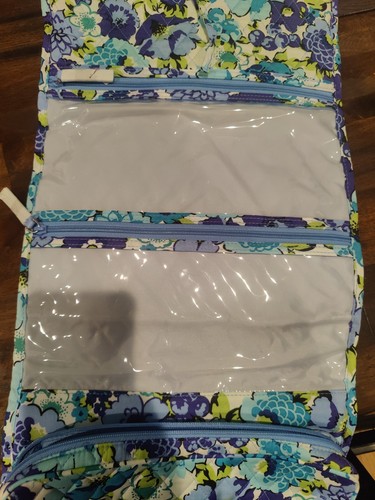 Vera Bradley Blueberry Blooms Small Duffel/Travel Bag With Hanging Organizer - Picture 19 of 23