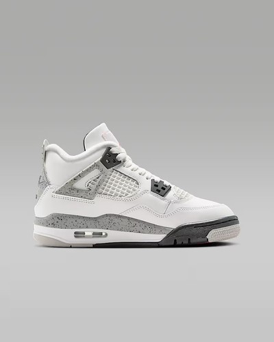 Nike Air Jordan Retro 4 IV Gris Cemento GS 2025 Grade School OG Blanco IB4171-100 - Imagen 12 de 18
