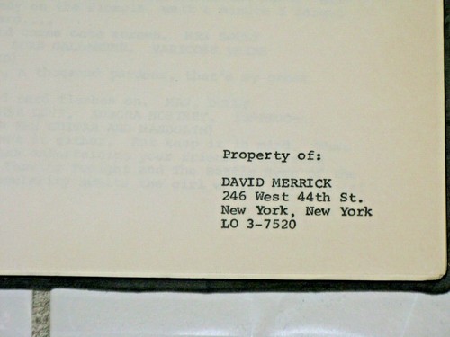 HELLO, DOLLY! ORIGINAL SCRIPT FROM THE ORIGINAL 1964 BROADWAY PRODUCTION! RARE! - Picture 5 of 11