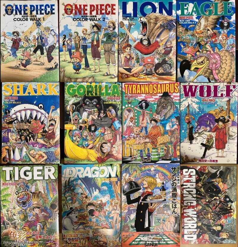 Set of 12 ONE PIECE COLOR WALK 1 to 10, STRONG WORLD Set of 12 ONE PIECE COLOR WALK 1 to 10, STRONG WORLD