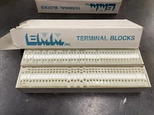 Box of 80 Pcs EMM E H 600V 30A TERMINAL BLOCK END ANCHOR 12-22 AWG Lot DIN Rail