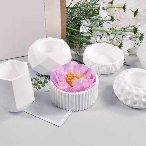 1Pcs Flower Pot Silicone Mold,Concrete Succulent Planter Vase Cactus Mold - Picture 2 of 17