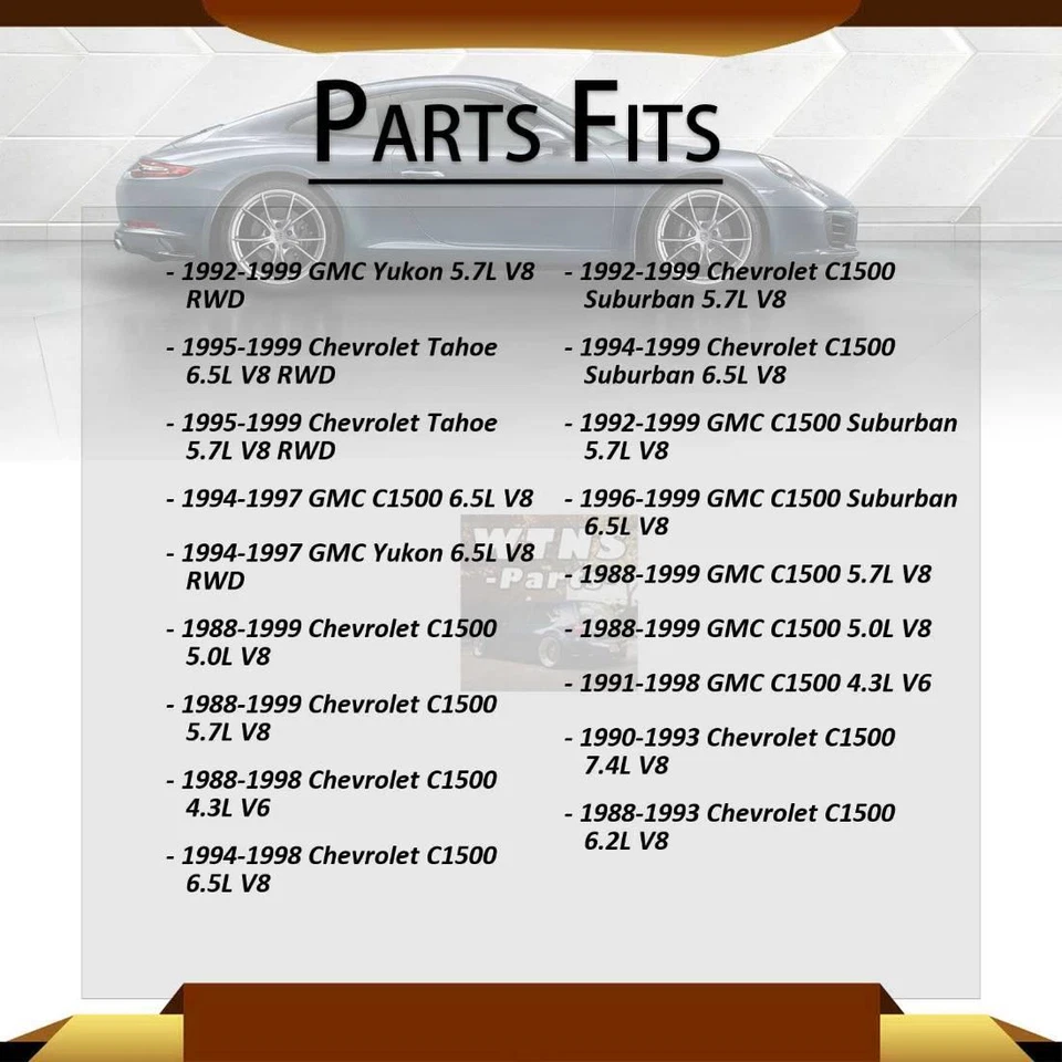 Eje trasero 2 piezas para GMC Yukon 6,5 L tracción trasera 1994-1997 Foto 2 de 3