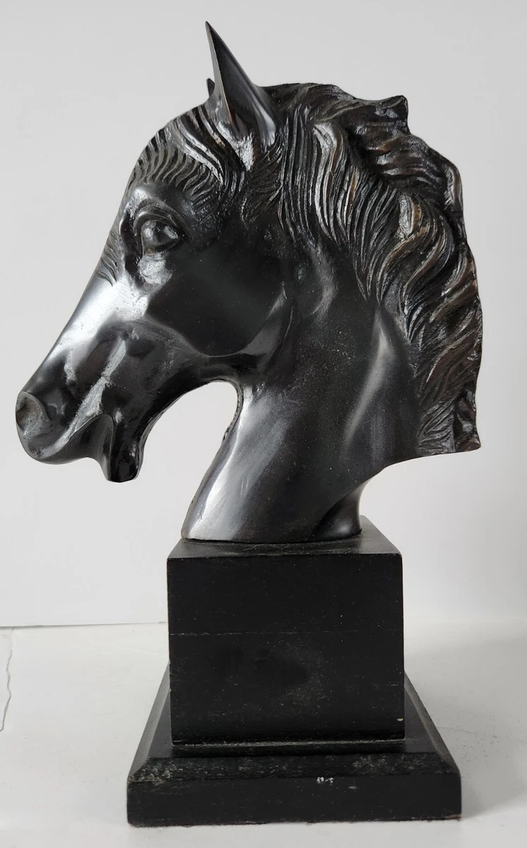 Black Horse Head Statue