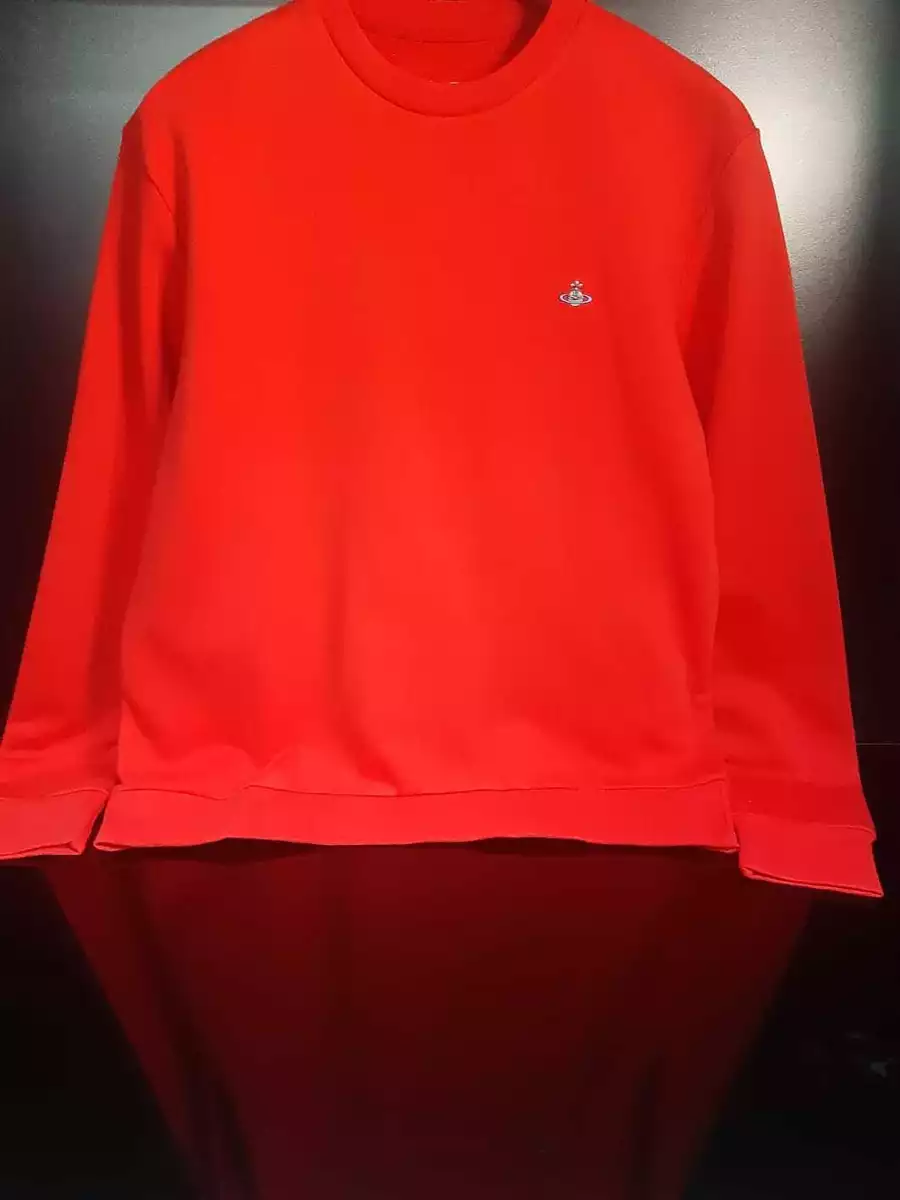 VIVIENNE WESTWOOD EMBROIDERED CHEST LOGO SWEATSHIRT RED