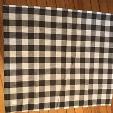 Threshold cotton brown check L.36' W.42" curtain panel