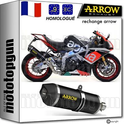 ARROW ECHAPPEMENT + APPROUVE RACE-TECH NOIR C APRILIA RSV4 RSV-4 RF 2015 15 - Photo 1/4