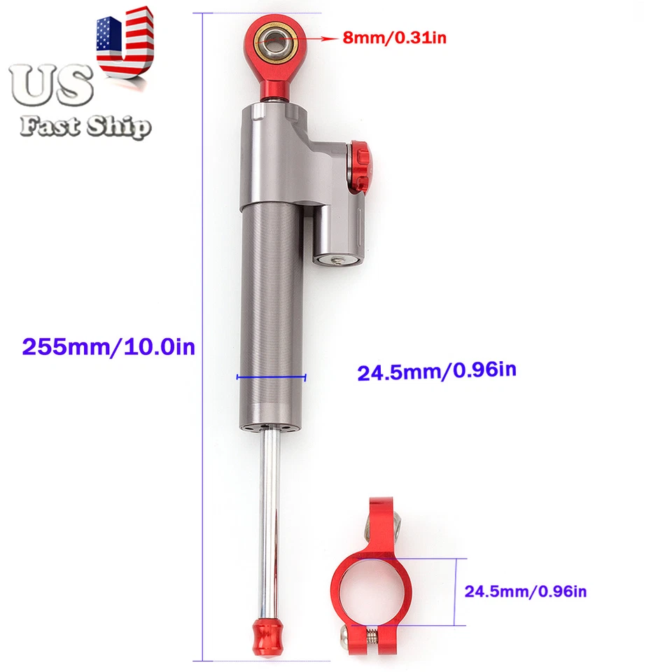 Amortiguador estabilizador de dirección CNC lineal para Kawasaki ER6N ER6F NINJA650R NINJA400 Foto 2 de 4