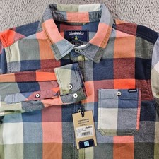 NWT Chubbies Classic Flannel Shirt Men Small Button Up Red Blue Whtie Plaid