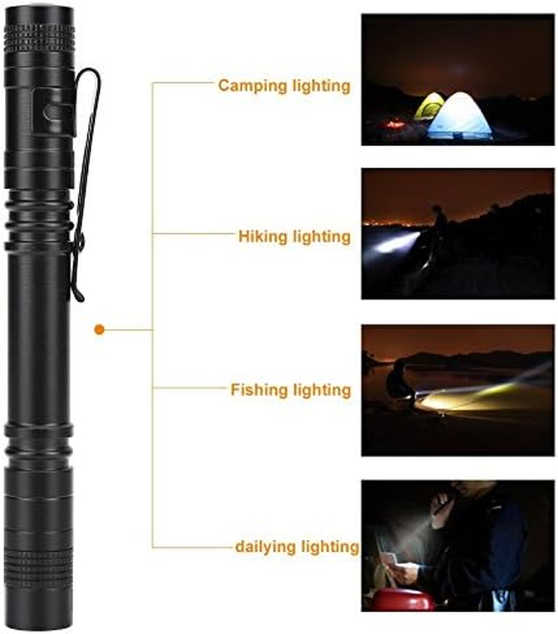 For High Lumen Pen Light Rechargeable Mini Flashlight LED Torch
