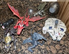 JOBLOT OF  7 X  BOY'S TOYS  SPACE SHIP - DINOSAURS ETC  LOT NEB