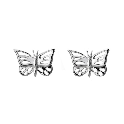 Boucles D'oreilles Papillon En Argent 925 Sterling - Style Y2K - Marque Silverly - Neuf