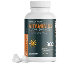 Bronson Vitamin D3 10,000 IU High Potency, 360 Tablets