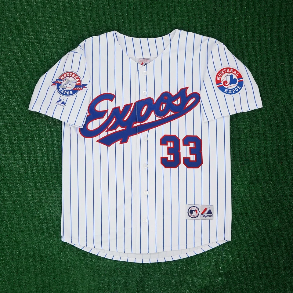 Larry Walker Montreal Expos 1993 Home w/ 25th Anniv Patch White Men's Jersey - Image 2 of 4