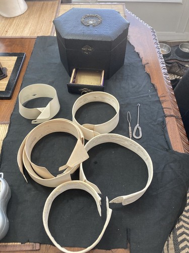 Wonderful Victorian Collar Box with Collars Used in Tombstone, Shanghai Noon