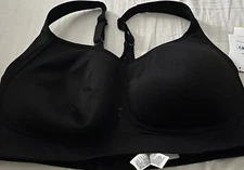 NWT WOMENS OLD NAVY ACTIVE HIGH SUPPORT RACERBACK SPORTS BRA-SIZE 1X-BLACK