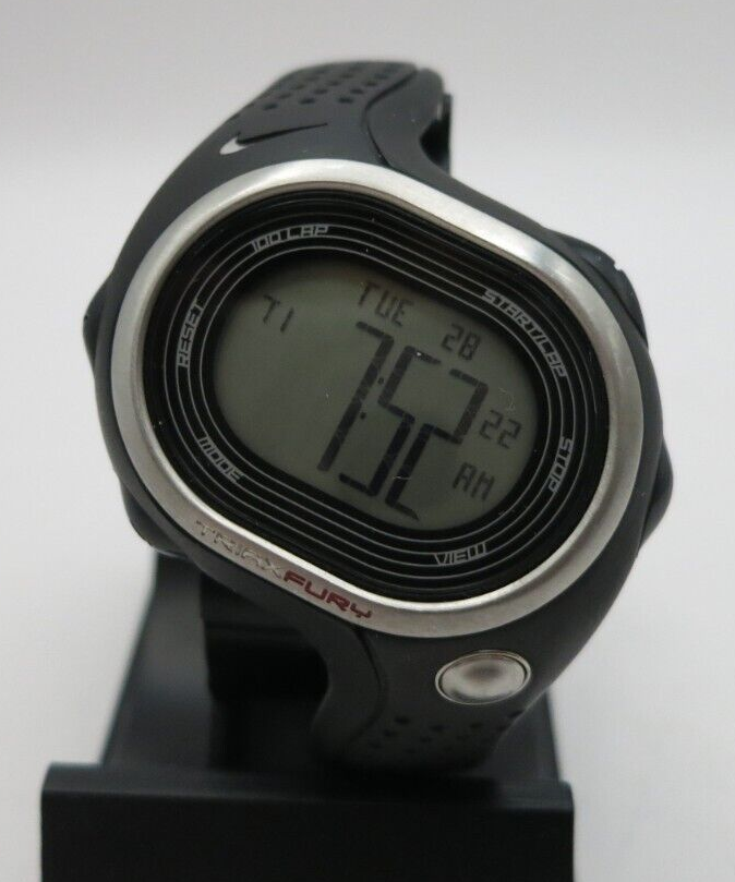 Nike Triax Fury Black-Silver Tone Digital Watch - WG06-4000 Nike Triax Fury Black-Silver Tone Digital Watch - WG06-4000
