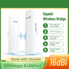 Wireless Bridge 1000Mbps Point to Point Outdoor WiFi Wireless Network Expansion