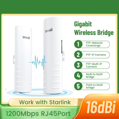 1200Mbps WiFi Bridge Point to Point Outdoor 3KM Wireless Internet Network Bridge