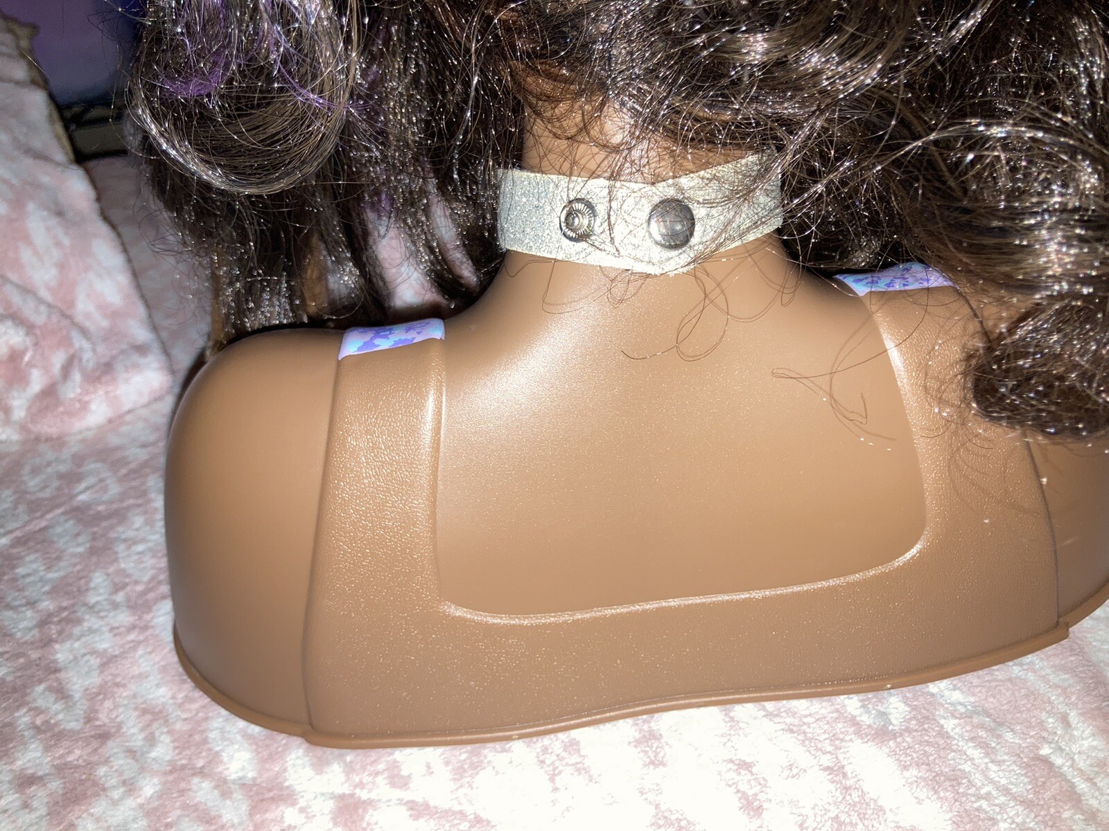 Barbie Styling Head Just Play African American Purple And Brown Hair Mattel 2016