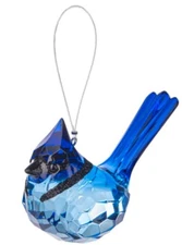 Ganz Crystal Expressions Elegant BLUE JAY Bird Ornament Acrylic 3 1/2" x 2"
