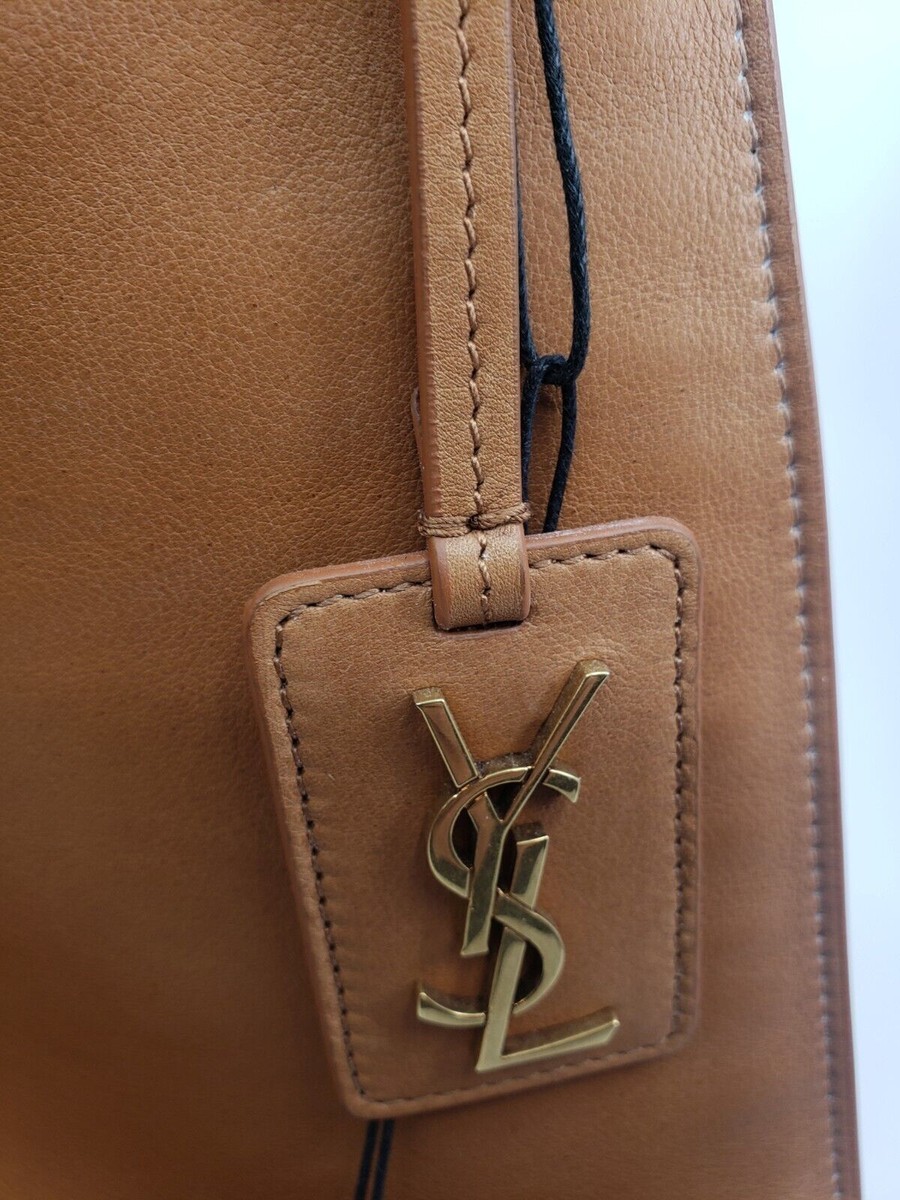 Saint Laurent YSL Women Tag Hobo Bag in Smooth Saddle