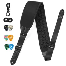 POGOLAB PGS-14 Guitar Strap 3.5" Wide Air Cell Cushions Neoprene Padded
