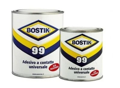 Bostik 99 Colla Adesivo a Contatto Incollaggio di Laminati da 400 850 e 1800 ml.
