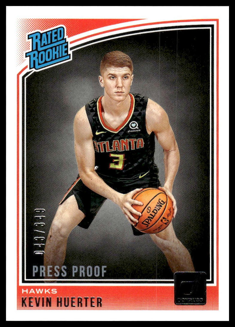 2018-19 Donruss #184 Kevin Huerter SN Press Proof Silver #/349 Atlanta Hawks