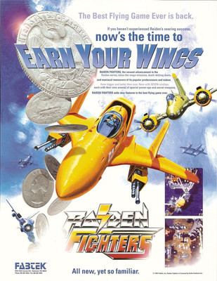 Raiden Fighters Arcade Glossy Promo Ad Poster Unframed A0618