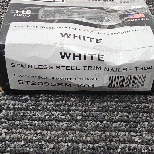 (QTY 4) Clendenin Brother 5T2095SM-X01 Trim Nail 1-1/4" 15 Ga Smooth Shank 1LB - Picture 3 of 8