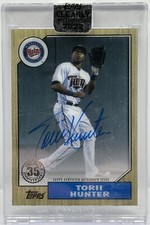 2022 Topps Clearly Authentic Autographs - 1987 Topps Baseball Torii Hunter MIN