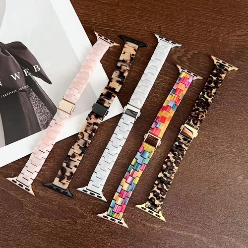 For Apple Watch Ultra 2 49MM 9 8 7 6 Slim Resin Stainless Steel Watch Band Strap - Picture 3 of 30