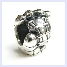 925 Sterling Silver Sport Baseball Mitten Glove Bead for European Charm Bracelet