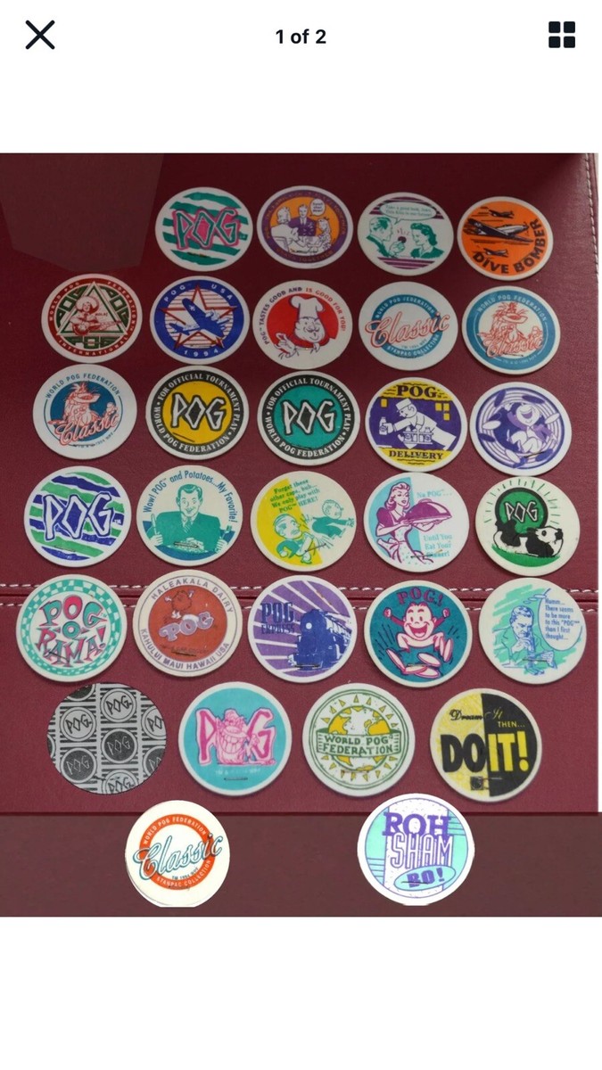 POGS 29 Original Pogs World Pog Federation Knotts Berry Farm