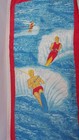 Island Fun Vintage White Beach Bath Towel Water Ski Ocean Motor Boat Swim