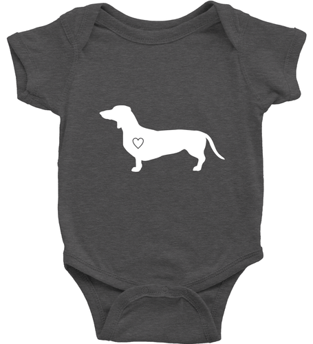 Dachshund Heart Dog Toddler Kids Youth Tee T-Shirt Infant Baby Bodysuit Clothes - Picture 8 of 36
