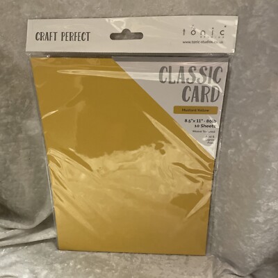Tonic Studios Classic Card Weave Textured 8.5  x 11  Mustard Yellow