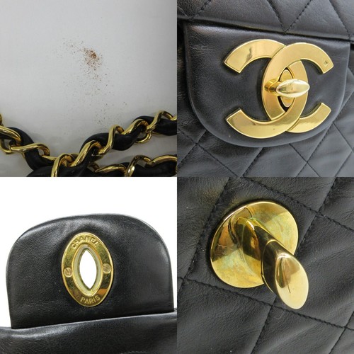 CHANEL Maxi Jumbo Matelasse 34 Chain Shoulder Bag Leather Black GHW France M957 - Picture 10 of 20