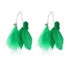 2 Pcs Feather Cat Wand Replacement Cat Wand Refill Attachments for Cats Green