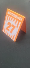 Individual WHATABURGER Restaurant Table Tent Number- Modern Glossy