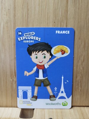 Woolworths World Explorers #26 FRANCE Card  FREE POST