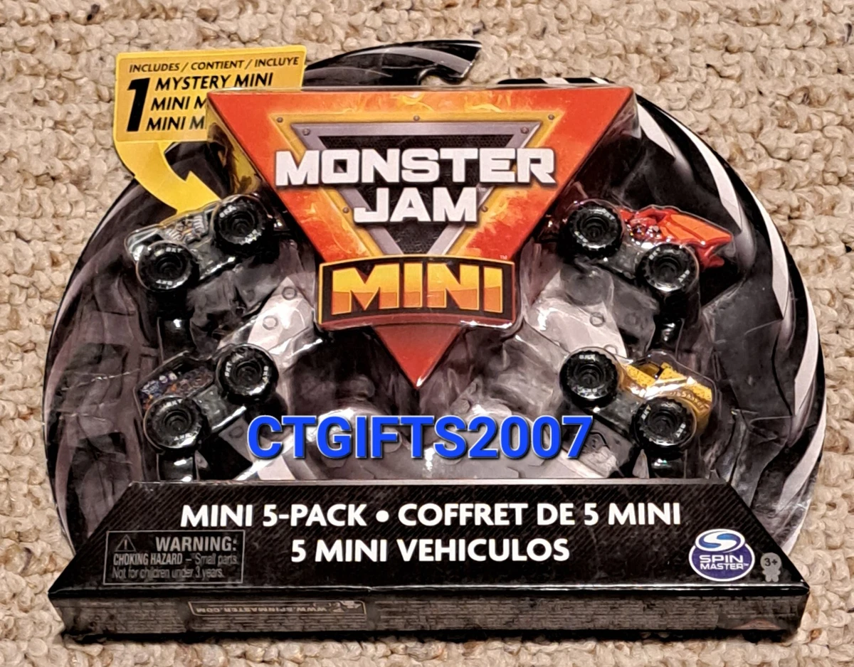 Official Monster Jam Mini Collectible Monster Trucks 5-Pack with 1 Mystery  Truck