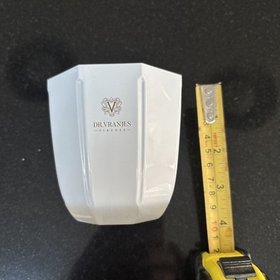 Leeres weißes Glas Kerzenglas Dr Vranjes Firenze Luxuriös 9 cm 