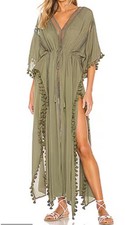 Michael Stars Farrah Caftan in Olive Green Cover Up All NWT $98